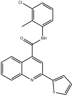 N-(3-chloro-2-methylphenyl)-2-(2-thienyl)-4-quinolinecarboxamide 구조식 이미지