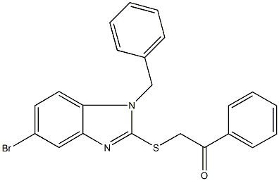 2-[(1-benzyl-5-bromo-1H-benzimidazol-2-yl)sulfanyl]-1-phenylethanone Structure