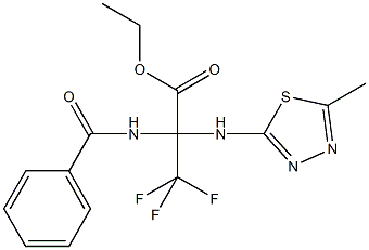 ethyl 2-(benzoylamino)-3,3,3-trifluoro-2-[(5-methyl-1,3,4-thiadiazol-2-yl)amino]propanoate Structure