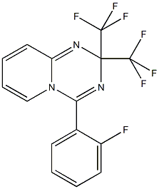 4-(2-fluorophenyl)-2,2-bis(trifluoromethyl)-2H-pyrido[1,2-a][1,3,5]triazine Structure