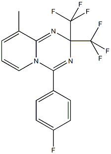 4-(4-fluorophenyl)-9-methyl-2,2-bis(trifluoromethyl)-2H-pyrido[1,2-a][1,3,5]triazine 구조식 이미지