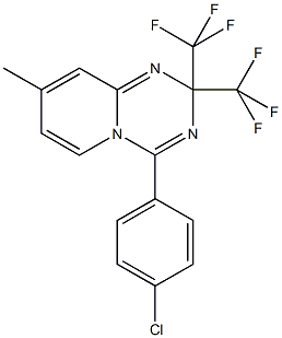 4-(4-chlorophenyl)-8-methyl-2,2-bis(trifluoromethyl)-2H-pyrido[1,2-a][1,3,5]triazine Structure