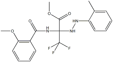 methyl 3,3,3-trifluoro-2-[(2-methoxybenzoyl)amino]-2-[2-(2-methylphenyl)hydrazino]propanoate 구조식 이미지