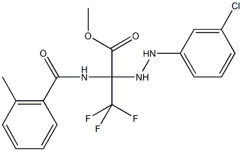 methyl 2-[2-(3-chlorophenyl)hydrazino]-3,3,3-trifluoro-2-[(2-methylbenzoyl)amino]propanoate Structure