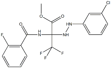 methyl 2-[2-(3-chlorophenyl)hydrazino]-3,3,3-trifluoro-2-[(2-fluorobenzoyl)amino]propanoate Structure