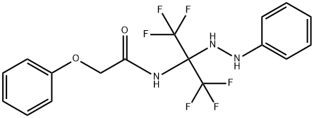 2-phenoxy-N-[2,2,2-trifluoro-1-(2-phenylhydrazino)-1-(trifluoromethyl)ethyl]acetamide Structure