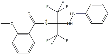 2-methoxy-N-[2,2,2-trifluoro-1-(2-phenylhydrazino)-1-(trifluoromethyl)ethyl]benzamide 구조식 이미지