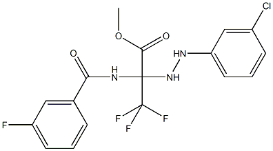 methyl 2-[2-(3-chlorophenyl)hydrazino]-3,3,3-trifluoro-2-[(3-fluorobenzoyl)amino]propanoate 구조식 이미지