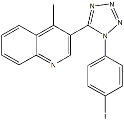 3-[1-(4-iodophenyl)-1H-tetraazol-5-yl]-4-methylquinoline Structure