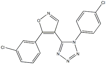 1-(4-chlorophenyl)-5-[5-(3-chlorophenyl)isoxazol-4-yl]-1H-tetraazole Structure