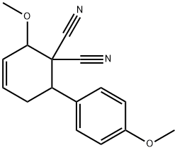 2-methoxy-6-(4-methoxyphenyl)-3-cyclohexene-1,1-dicarbonitrile Structure