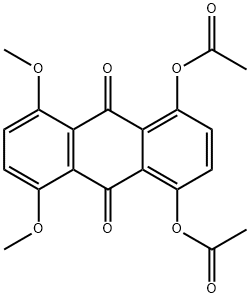 4-(acetyloxy)-5,8-dimethoxy-9,10-dioxo-9,10-dihydro-1-anthracenyl acetate Structure