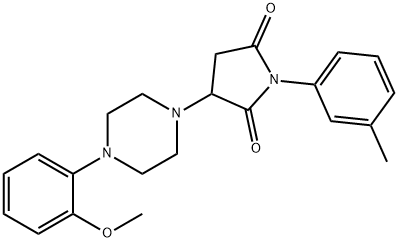 3-[4-(2-methoxyphenyl)piperazin-1-yl]-1-(3-methylphenyl)pyrrolidine-2,5-dione 구조식 이미지