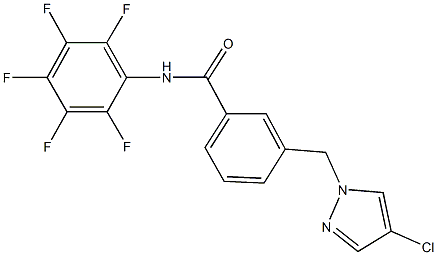 3-[(4-chloro-1H-pyrazol-1-yl)methyl]-N-(2,3,4,5,6-pentafluorophenyl)benzamide Structure