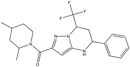 2-[(2,4-dimethyl-1-piperidinyl)carbonyl]-5-phenyl-7-(trifluoromethyl)-4,5,6,7-tetrahydropyrazolo[1,5-a]pyrimidine 구조식 이미지