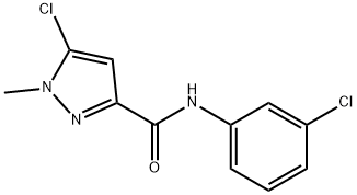 5-chloro-N-(3-chlorophenyl)-1-methyl-1H-pyrazole-3-carboxamide 구조식 이미지