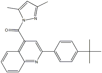 2-(4-tert-butylphenyl)-4-[(3,5-dimethyl-1H-pyrazol-1-yl)carbonyl]quinoline 구조식 이미지