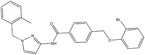 4-[(2-bromophenoxy)methyl]-N-[1-(2-methylbenzyl)-1H-pyrazol-3-yl]benzamide Structure