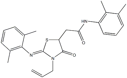 2-{3-allyl-2-[(2,6-dimethylphenyl)imino]-4-oxo-1,3-thiazolidin-5-yl}-N-(2,3-dimethylphenyl)acetamide Structure