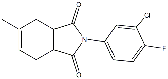 2-(3-chloro-4-fluorophenyl)-5-methyl-3a,4,7,7a-tetrahydro-1H-isoindole-1,3(2H)-dione Structure