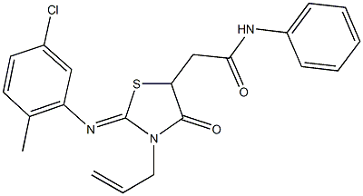 2-{3-allyl-2-[(5-chloro-2-methylphenyl)imino]-4-oxo-1,3-thiazolidin-5-yl}-N-phenylacetamide Structure