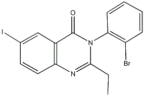 3-(2-bromophenyl)-2-ethyl-6-iodo-4(3H)-quinazolinone Structure