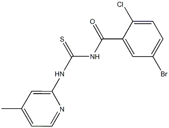N-(5-bromo-2-chlorobenzoyl)-N'-(4-methylpyridin-2-yl)thiourea Structure