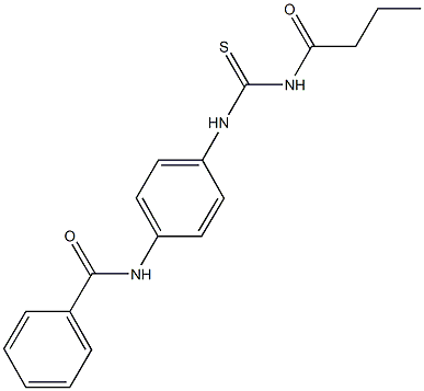 N-(4-{[(butyrylamino)carbothioyl]amino}phenyl)benzamide Structure