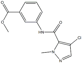 methyl 3-{[(4-chloro-1-methyl-1H-pyrazol-5-yl)carbonyl]amino}benzoate Structure