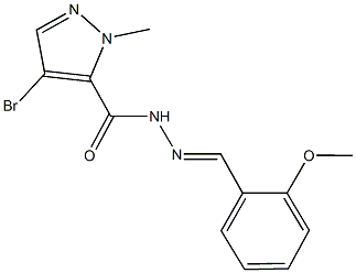 4-bromo-N'-(2-methoxybenzylidene)-1-methyl-1H-pyrazole-5-carbohydrazide Structure