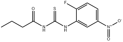 N-butyryl-N'-{2-fluoro-5-nitrophenyl}thiourea Structure