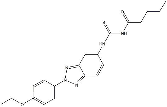 N-[2-(4-ethoxyphenyl)-2H-1,2,3-benzotriazol-5-yl]-N'-pentanoylthiourea Structure