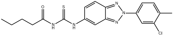 N-[2-(3-chloro-4-methylphenyl)-2H-1,2,3-benzotriazol-5-yl]-N'-pentanoylthiourea 구조식 이미지