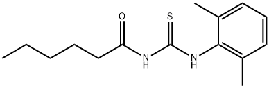 N-(2,6-dimethylphenyl)-N'-hexanoylthiourea 구조식 이미지