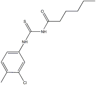 N-(3-chloro-4-methylphenyl)-N'-hexanoylthiourea Structure