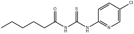 N-(5-chloropyridin-2-yl)-N'-hexanoylthiourea 구조식 이미지