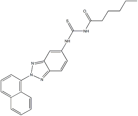 N-hexanoyl-N'-[2-(1-naphthyl)-2H-1,2,3-benzotriazol-5-yl]thiourea 구조식 이미지