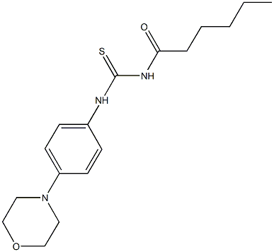 N-hexanoyl-N'-(4-morpholin-4-ylphenyl)thiourea Structure