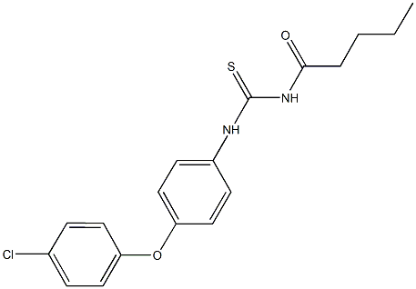 N-[4-(4-chlorophenoxy)phenyl]-N'-pentanoylthiourea Structure