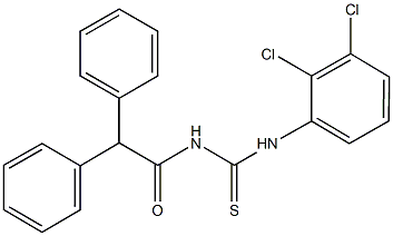 N-(2,3-dichlorophenyl)-N'-(diphenylacetyl)thiourea 구조식 이미지