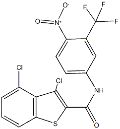 3,4-dichloro-N-[4-nitro-3-(trifluoromethyl)phenyl]-1-benzothiophene-2-carboxamide Structure