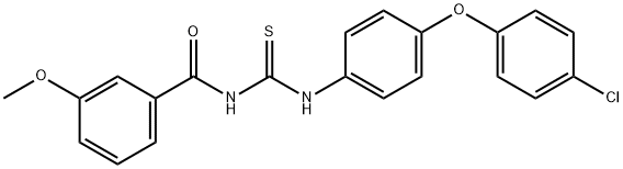 N-[4-(4-chlorophenoxy)phenyl]-N'-(3-methoxybenzoyl)thiourea 구조식 이미지