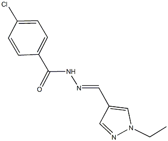 4-chloro-N'-[(1-ethyl-1H-pyrazol-4-yl)methylene]benzohydrazide Structure