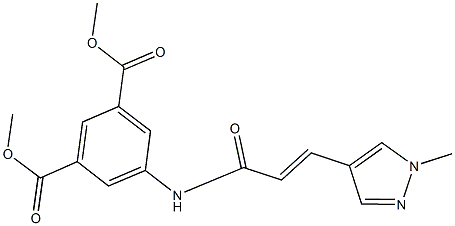 dimethyl 5-{[3-(1-methyl-1H-pyrazol-4-yl)acryloyl]amino}isophthalate Structure