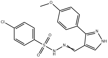 4-chloro-N'-{[3-(4-methoxyphenyl)-1H-pyrazol-4-yl]methylene}benzenesulfonohydrazide Structure