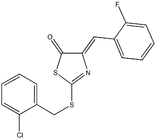 2-[(2-chlorobenzyl)sulfanyl]-4-(2-fluorobenzylidene)-1,3-thiazol-5(4H)-one Structure