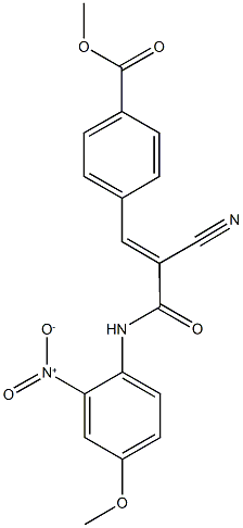 methyl 4-(2-cyano-3-{2-nitro-4-methoxyanilino}-3-oxo-1-propenyl)benzoate 구조식 이미지