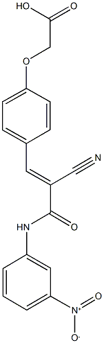 [4-(2-cyano-3-{3-nitroanilino}-3-oxo-1-propenyl)phenoxy]acetic acid 구조식 이미지