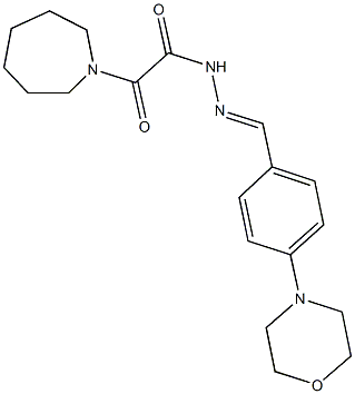 2-(1-azepanyl)-N'-[4-(4-morpholinyl)benzylidene]-2-oxoacetohydrazide 구조식 이미지