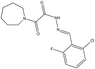 2-(1-azepanyl)-N'-(2-chloro-6-fluorobenzylidene)-2-oxoacetohydrazide 구조식 이미지